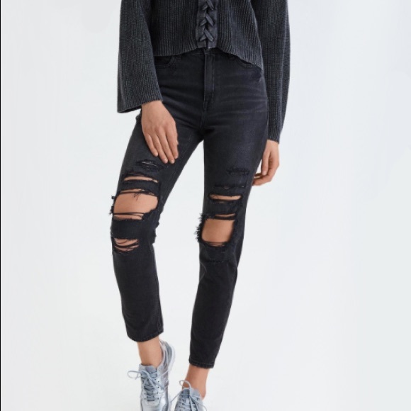 American Eagle Outfitters Denim - American Eagle Black Mom Jeans